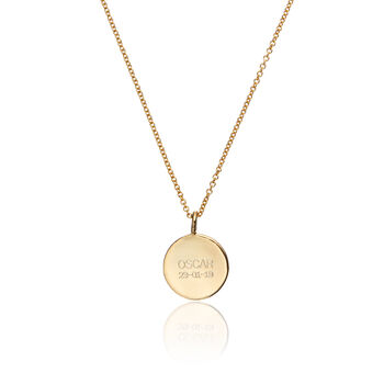Personalised Diamond Style Disc Pendant Necklace, 5 of 12