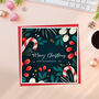 Personalised Green And Red Christmas Card, thumbnail 1 of 2