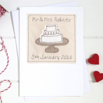 Personalised Wedding Cake Wedding Or Anniversary Card, 12 of 12