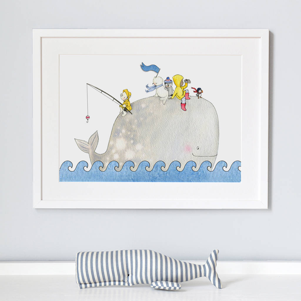 Personalised Children's Whale Illustration Print, 1 of 12