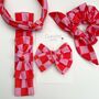 Checkerboard Bow Scrunchie Girls Gift, thumbnail 3 of 3