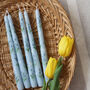 Hand Painted Bows And Forget Me Not Candles, thumbnail 1 of 5