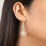 Sterling Silver Howlite And Apatite Drop Earrings, thumbnail 1 of 6