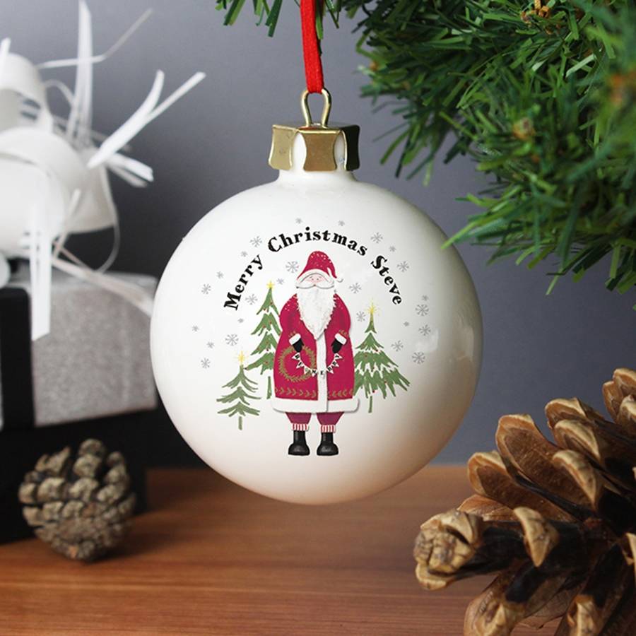 Personalised Father Christmas Bauble, 1 of 2
