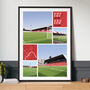 Brentford Views Of Griffin Park And Gtech Stadium Print, thumbnail 1 of 7
