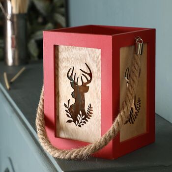 Scandi Home Wooden Candle Lantern, 4 of 7