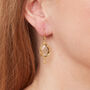 Lemon Topaz Oval Drop Gold Plated Earrings, thumbnail 7 of 11