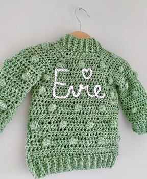 Personalised Baby Name Cardigan, 8 of 12