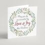 'Love And Joy' Christmas Cards 10 Pack, thumbnail 1 of 3