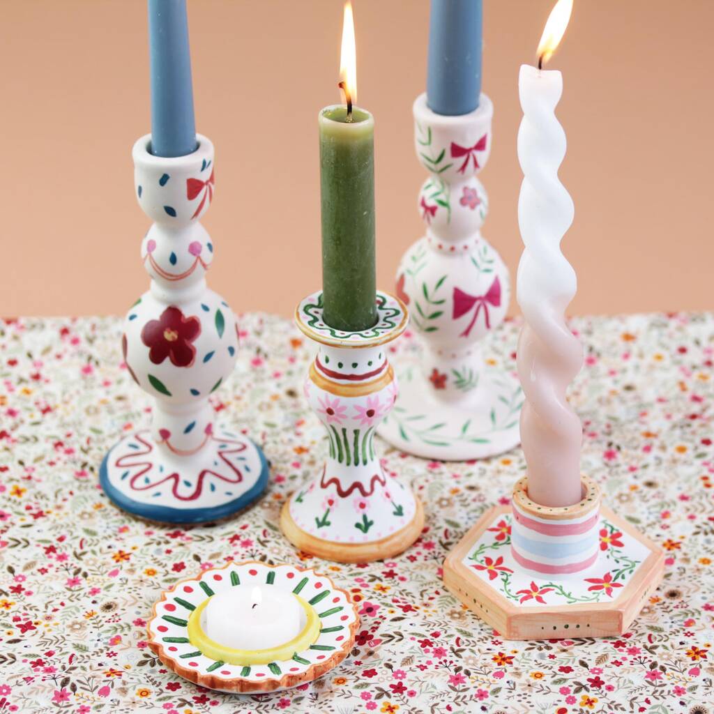 Luxury Ceramic Paint Your Own Candleholder Kit, 1 of 7