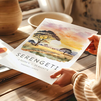 Serengeti Safari Travel Print Of Tanzania, 5 of 7