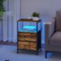 Bedside Table LED Charging Station Side End Table, thumbnail 4 of 7