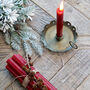 Bundle Of Five Tall Christmas Red Dinner Candles, thumbnail 1 of 2