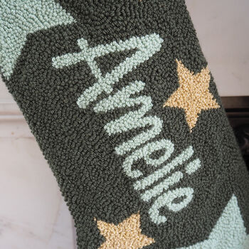 Custom Christmas Stocking With Stars, 4 of 7