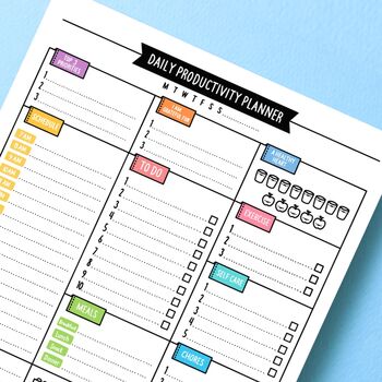 A5 Daily Productivity Desk Pad Planner, 2 of 7