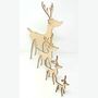 Plywood Christmas Table Decoration Slotted Reindeer Set, thumbnail 2 of 4