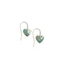 Jade Green And Gold Colour Small Heart Earrings, thumbnail 1 of 3