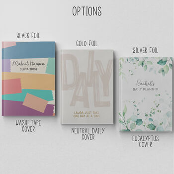 Personalised Undated Daily Planner | Choice Of Covers, 10 of 10