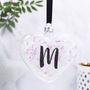 Personalised Initial Iridescent Heart Bauble, thumbnail 1 of 5