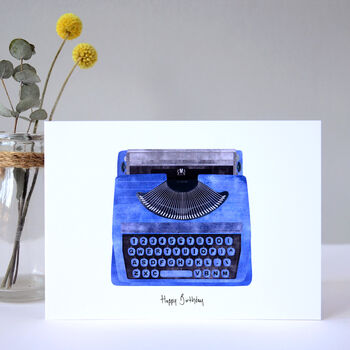 Retro Typewriter Greetings Card, 8 of 11