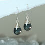 Navy Quartz Drop Earrings, thumbnail 2 of 5