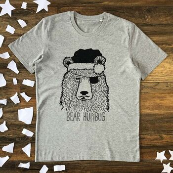 Humbug Bear, Men's Organic T Shirt, 2 of 4