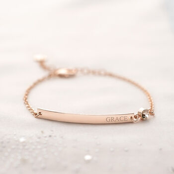 Colette Bar And Birthstone Personalised Bracelet, 2 of 12
