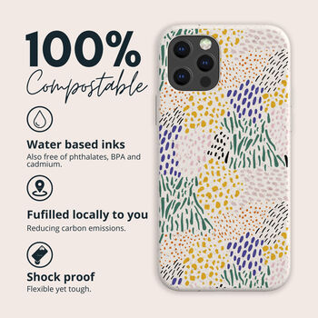 Colour Speckles Biodegradable Phone Case, 2 of 7