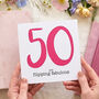 50 And Flipping Fabulous 50th Birthday Card, thumbnail 1 of 4