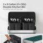 Double Kitchen Bin Recycling Pedal Bin, thumbnail 5 of 7