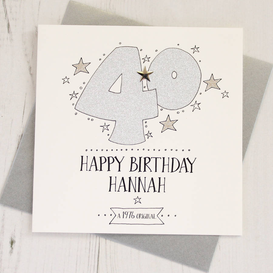 personalised sparkly age card by eggbert & daisy | notonthehighstreet.com