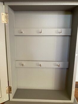Grey Wooden Key Box Cabinet Wall Mounted Freestanding, 9 of 11