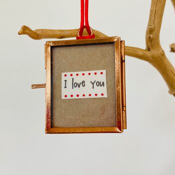 'I Love You' Brass Framed Picture, 3 of 6