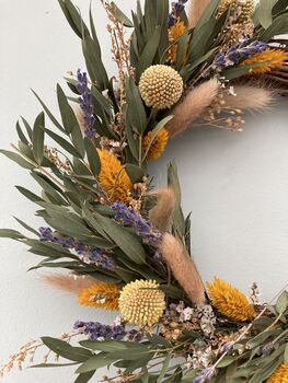 Spring Dried Flower Eucalyptus Wreath, 3 of 5