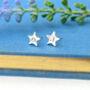 Zodiac Sign And Initial Star Silver Birthday Earrings, thumbnail 3 of 10