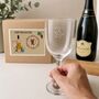 Engraved Wine Glass Personalised Gift For 40th Birthday, thumbnail 1 of 8