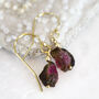 Watermelon Tourmaline Earrings, thumbnail 9 of 10