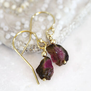 Watermelon Tourmaline Earrings, 9 of 10