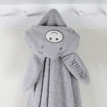 Personalised Hooded Baby Bath Towel Donkey, 3 of 5