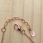 Double Circle Necklace Rose Or Gold Plated 925 Silver, thumbnail 5 of 7