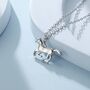 Sterling Silver Tiny Horse Necklace, thumbnail 1 of 10