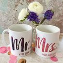 Personalised Contemporary Mr And Mrs Mugs By Livi & Belle ...