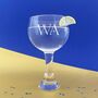 Personalised Manhattan Monogram Gin Glass, thumbnail 1 of 3