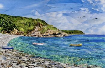 Porthallow Beach Cornwall Greeting Card, 2 of 5