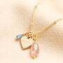 Personalised Heart And Crystal Charm Necklace, thumbnail 3 of 7