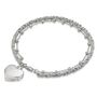 925 Sterling Silver Rope Chain Heart Locket Bracelet, thumbnail 1 of 5