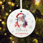 Traditional Santa Any Message Ceramic Disc Hanging Decoration Bauble + Gift Box, thumbnail 7 of 7