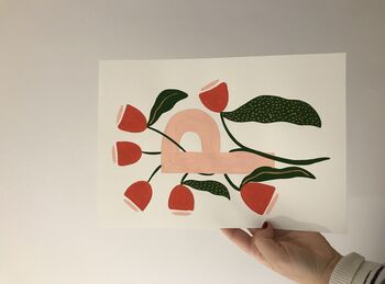 Personalised Floral Initial Painting, 4 of 12