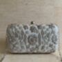 White Grey Handcrafted Rectangular Clutch Bag, thumbnail 5 of 10