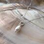 Recycled Sterling Silver And Freshwater Pearl Drop Necklace, thumbnail 6 of 9